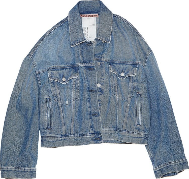 

Куртка Acne Studios Cropped Denim Jacket 'Mid Blue', синий