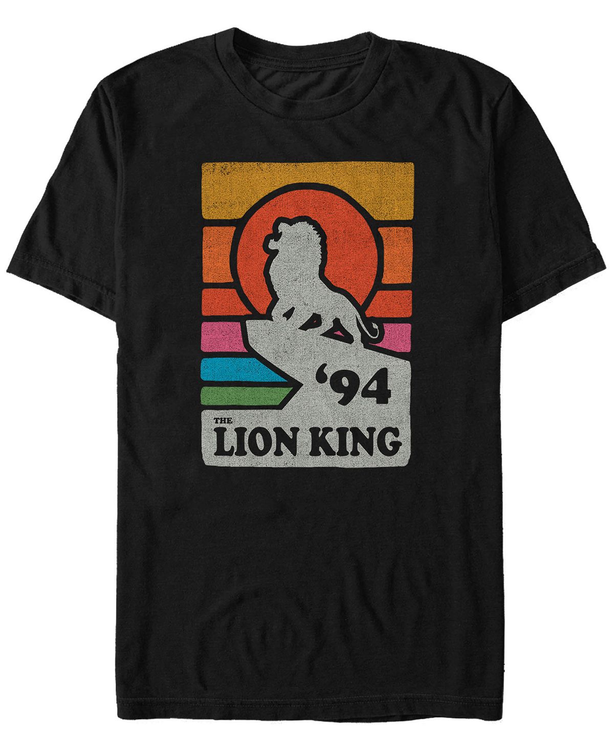 Мужская футболка disney the lion king pride rock в стиле ретро с художественным постером футболка с коротким рукавом icollection женская сорочка Fifth Sun, черный