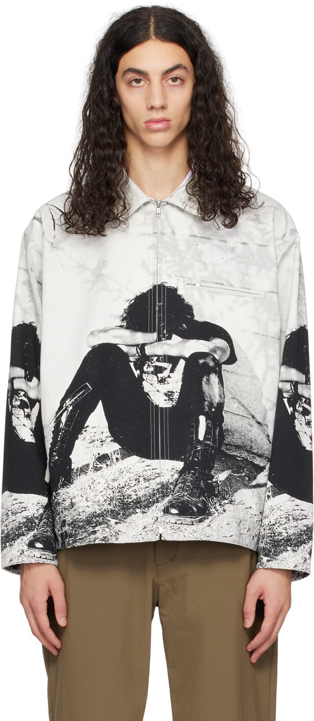 

Off-White и черная куртка с графическим принтом F-LAGSTUF-F, Черный
