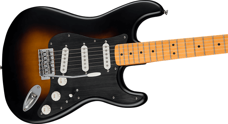 Squier 40th Anniversary Stratocaster Vintage Edition Satin Wide Two Color Sunburst электрогитара eastman ar480ce john pisano 30th anniversary edition 2023 sunburst 0334