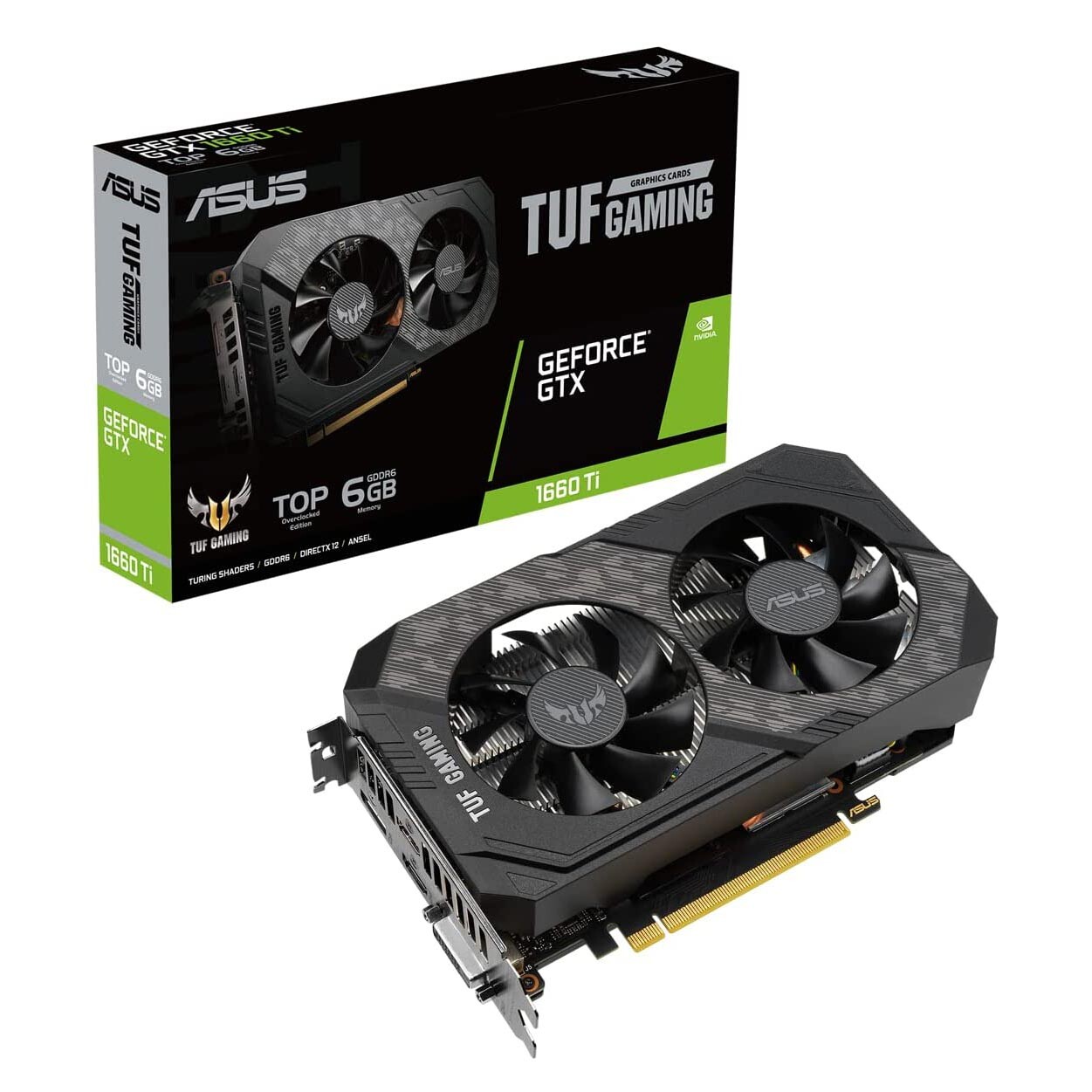 

Видеокарта ASUS GeForce GTX 1660 Ti 6 ГБ (TUF-GTX1660TI-T6G-EVO-GAMING)