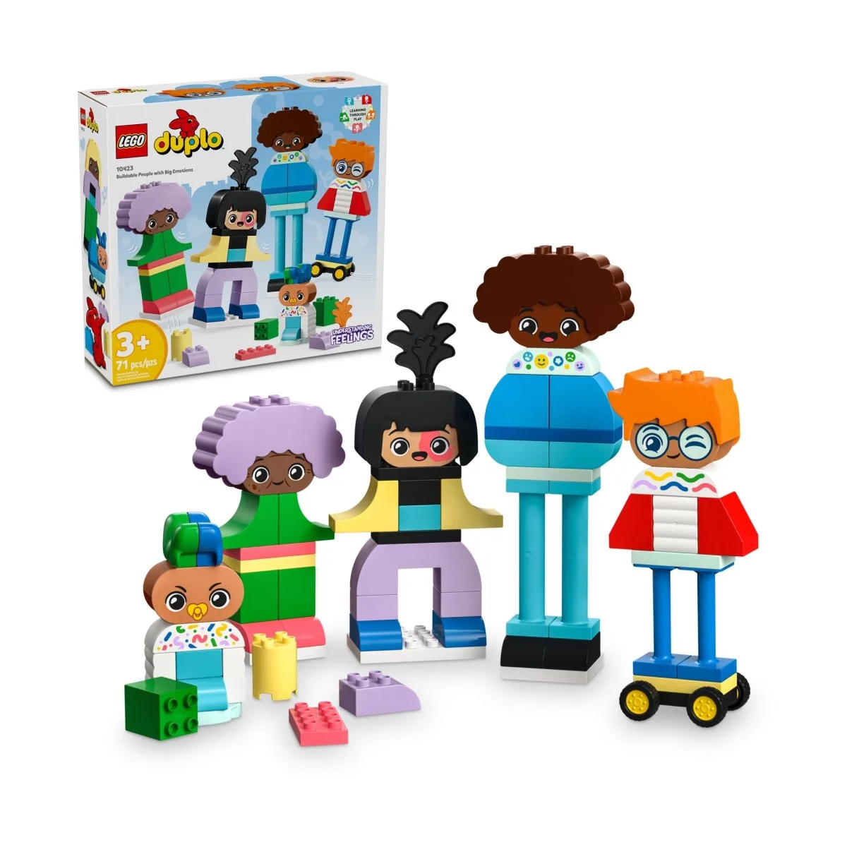 Конструктор Lego DUPLO Buildable People with Big Emotions 10423, 71 деталь lego duplo town обучающая игрушка грузовик abc с игрушечным грузовиком