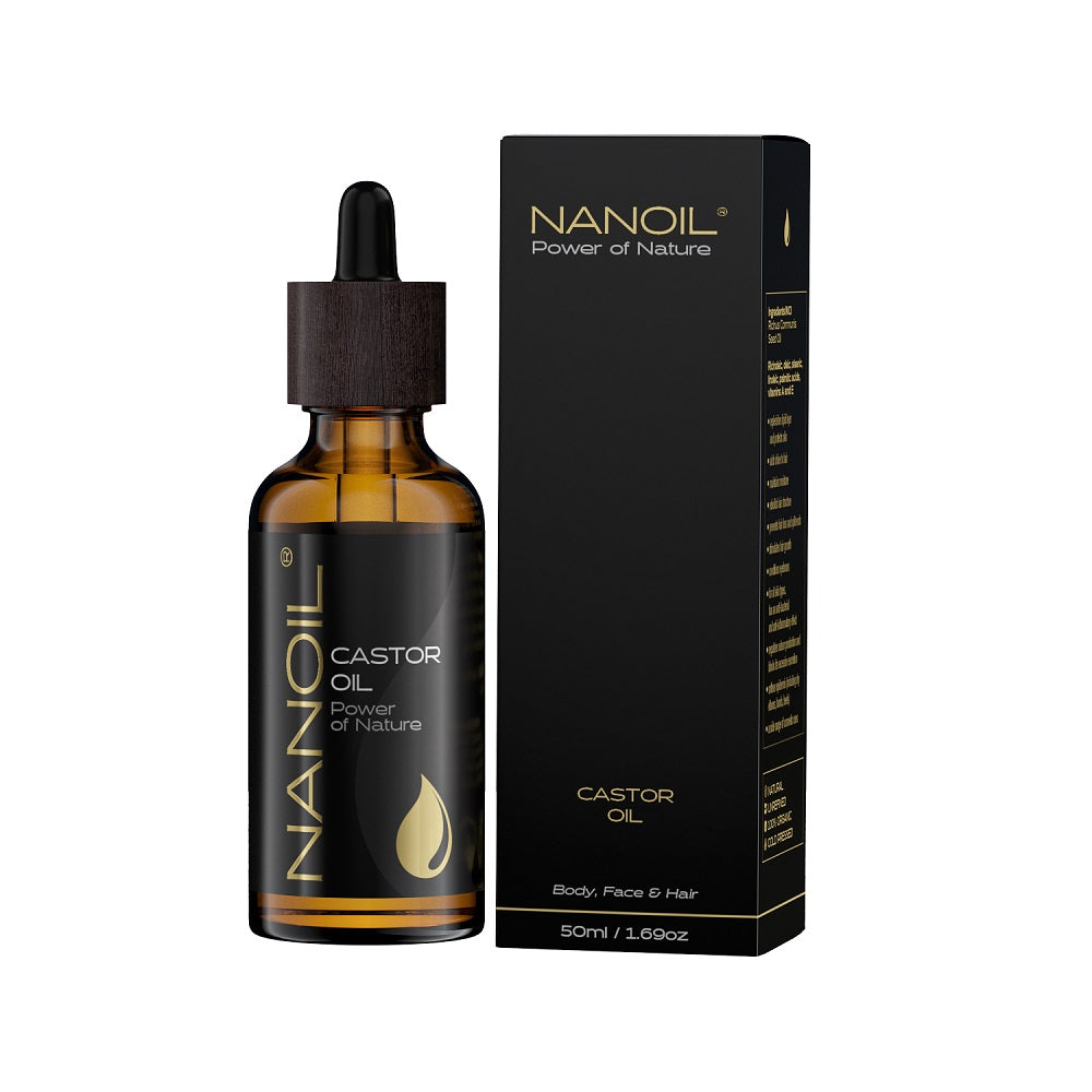 Nanoil Касторовое масло Касторовое масло для ухода за волосами и телом 50мл масло vocaso кунжутное холодного отжима нерафинированное 125 мл