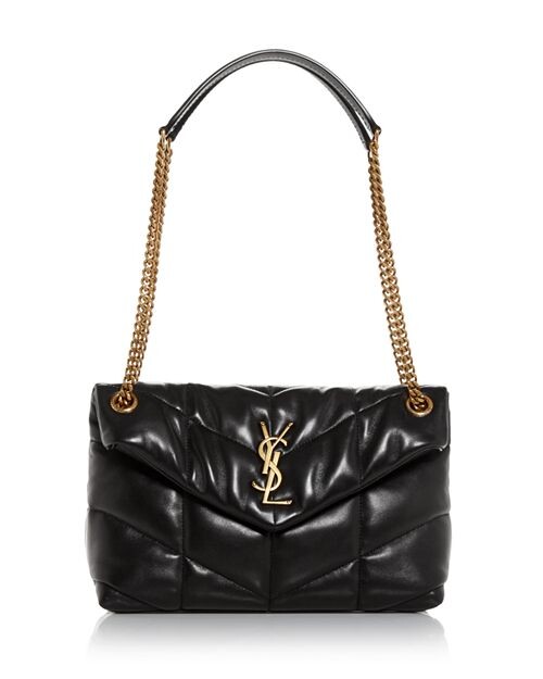 

Маленькая стеганая сумка через плечо Puffer Saint Laurent, цвет Black