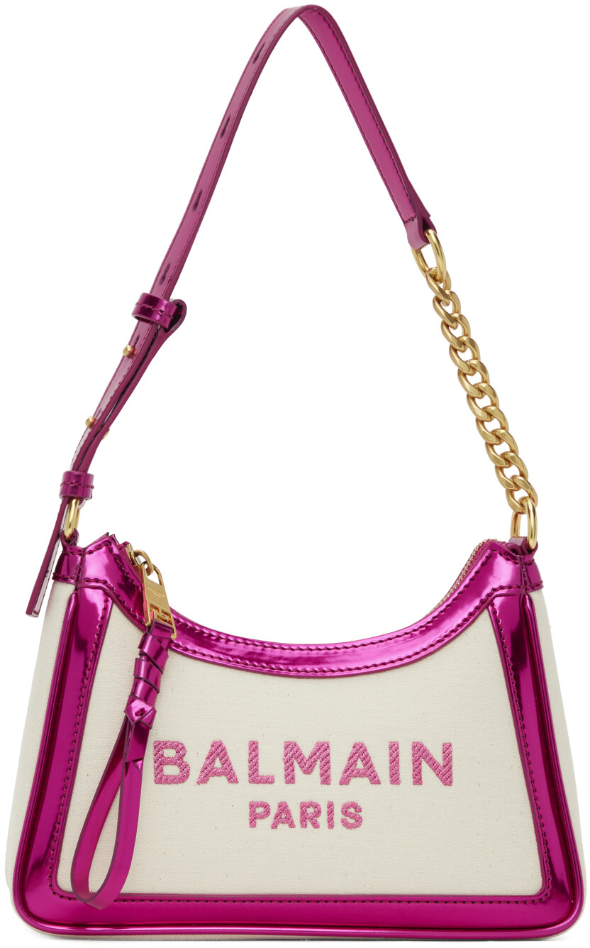 

Бело-розовая сумка через плечо B-Army Balmain