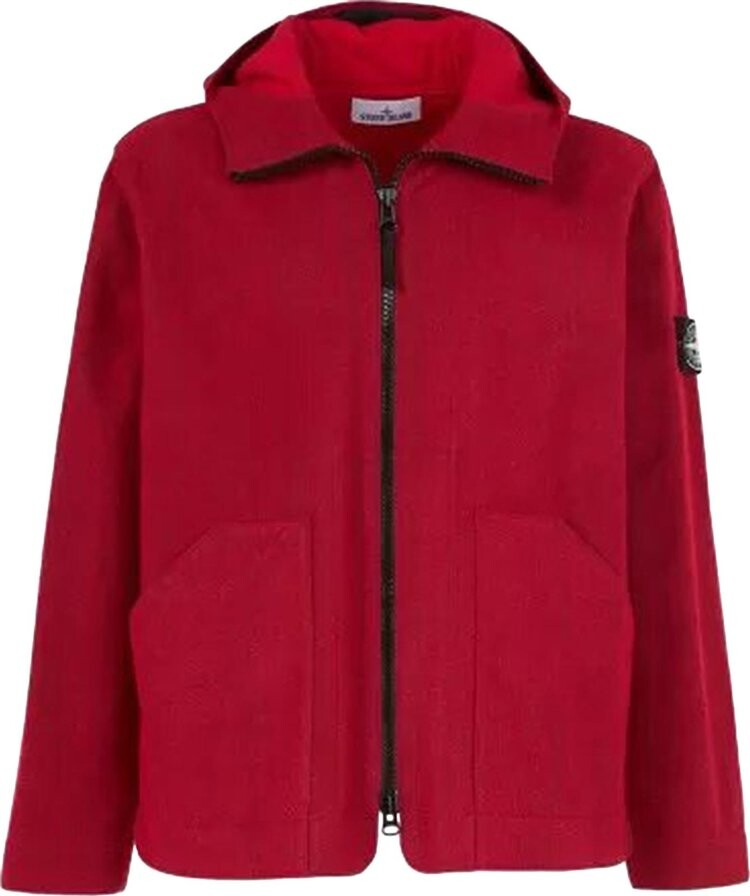 

Худи Stone Island Reflective Needle Punched Hoodie Jacket 'Red', красный