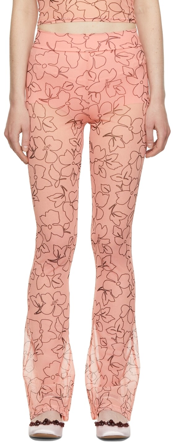 

SSENSE Эксклюзивные розовые леггинсы из тюля Ichiyo