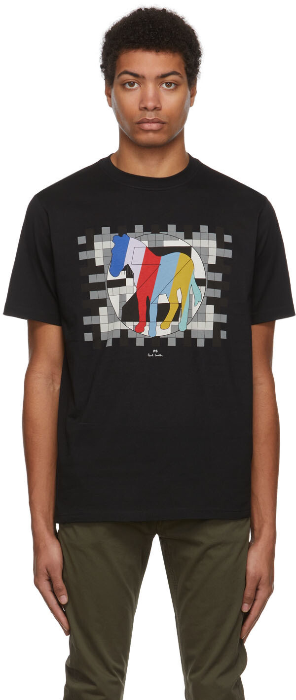 

Черная футболка Zebra Testcard PS by Paul Smith