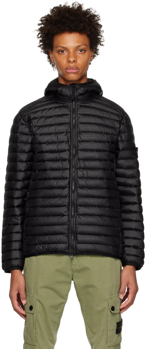 

Черный складной пуховик Stone Island