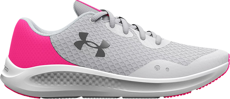 Кроссовки Under Armour Charged Pursuit 3 GS Halo Grey Electro Pink, серый кроссовки under armour charged breeze black electro pink electro pink