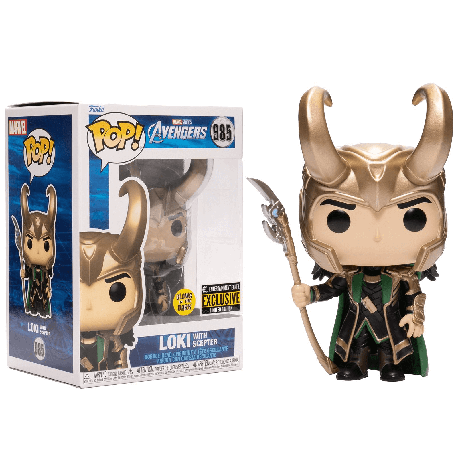 Фигурка Funko POP! Marvel: Loki with Scepter (Glow in The Dark) коллекционная фигурка локи loki супергерой superhero marvel