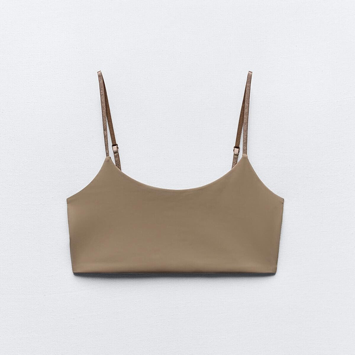 

Кроп топ Zara Polyamide, бежевый