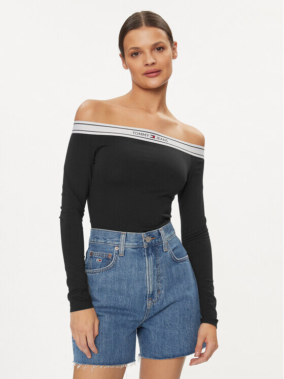 

Узкая блузка Tommy Jeans, черный