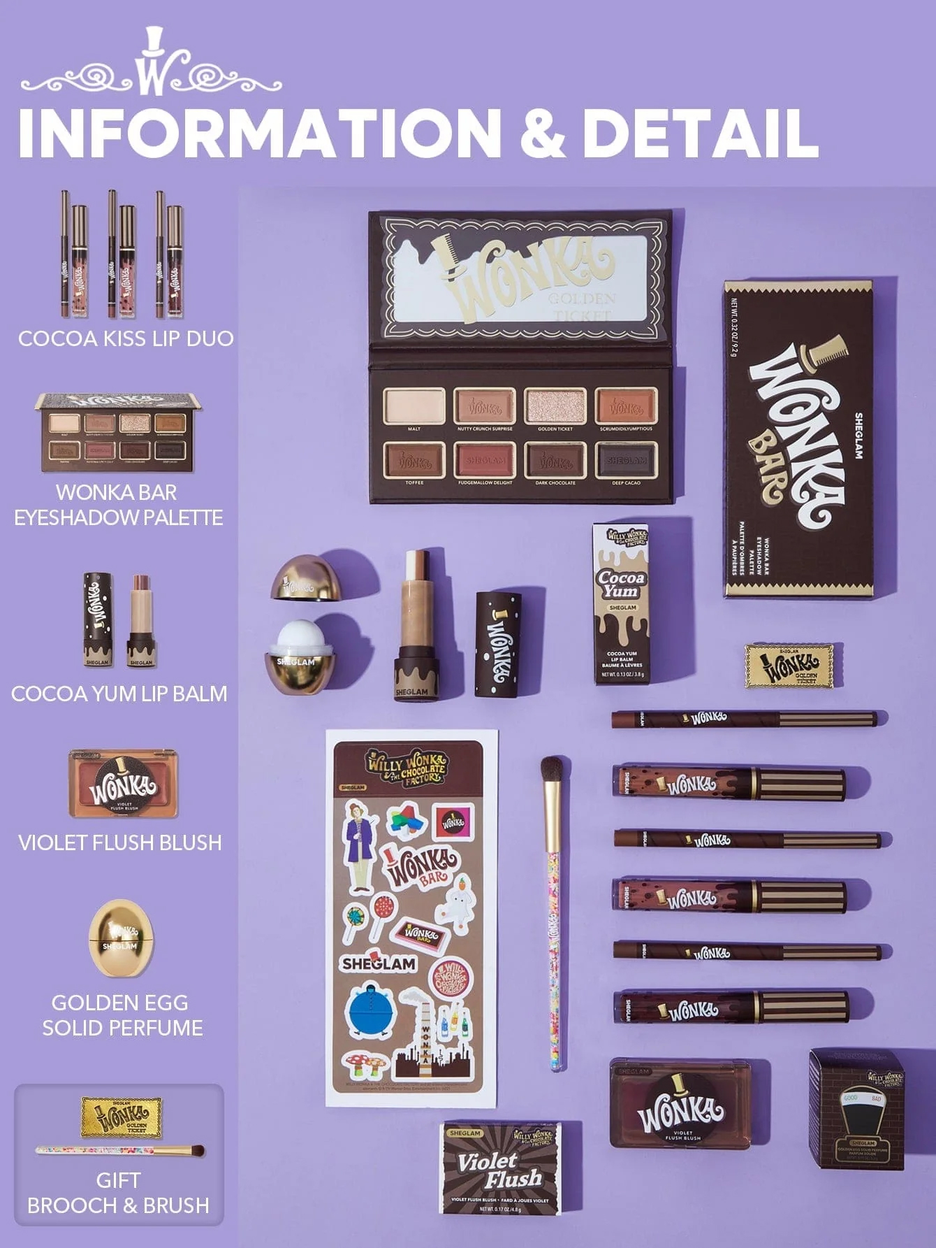 Набор Sheglam x Willy Wonka Full Collection, 12 предметов – купить с  доставкой из-за рубежа через платформу «CDEK.Shopping»