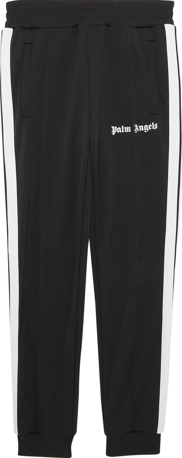 

Брюки Palm Angels Ankle Rib Track Pants 'Black/White', черный