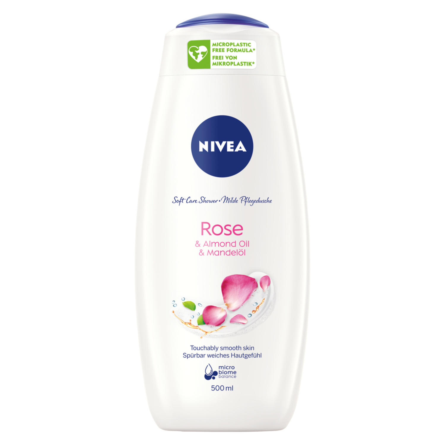 Nivea Rose & Almond Oil ухаживающий гель для душа, 500 мл - фото