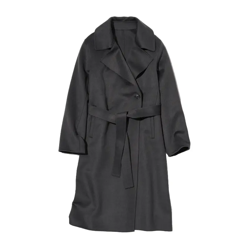 

Пальто Uniqlo Warm padded quilted, серый