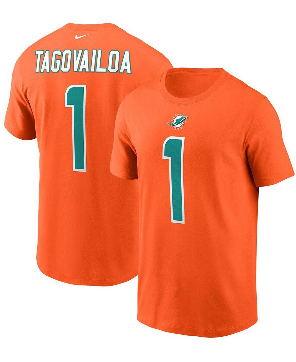

Мужская футболка tua tagovailoa orange miami dolphins с именем и номером Nike