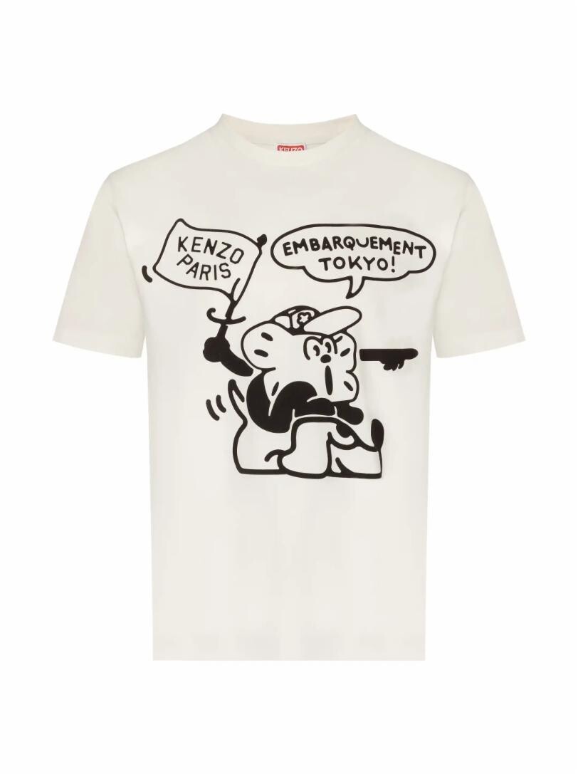 

Хлопковая футболка с принтом Kenzo
