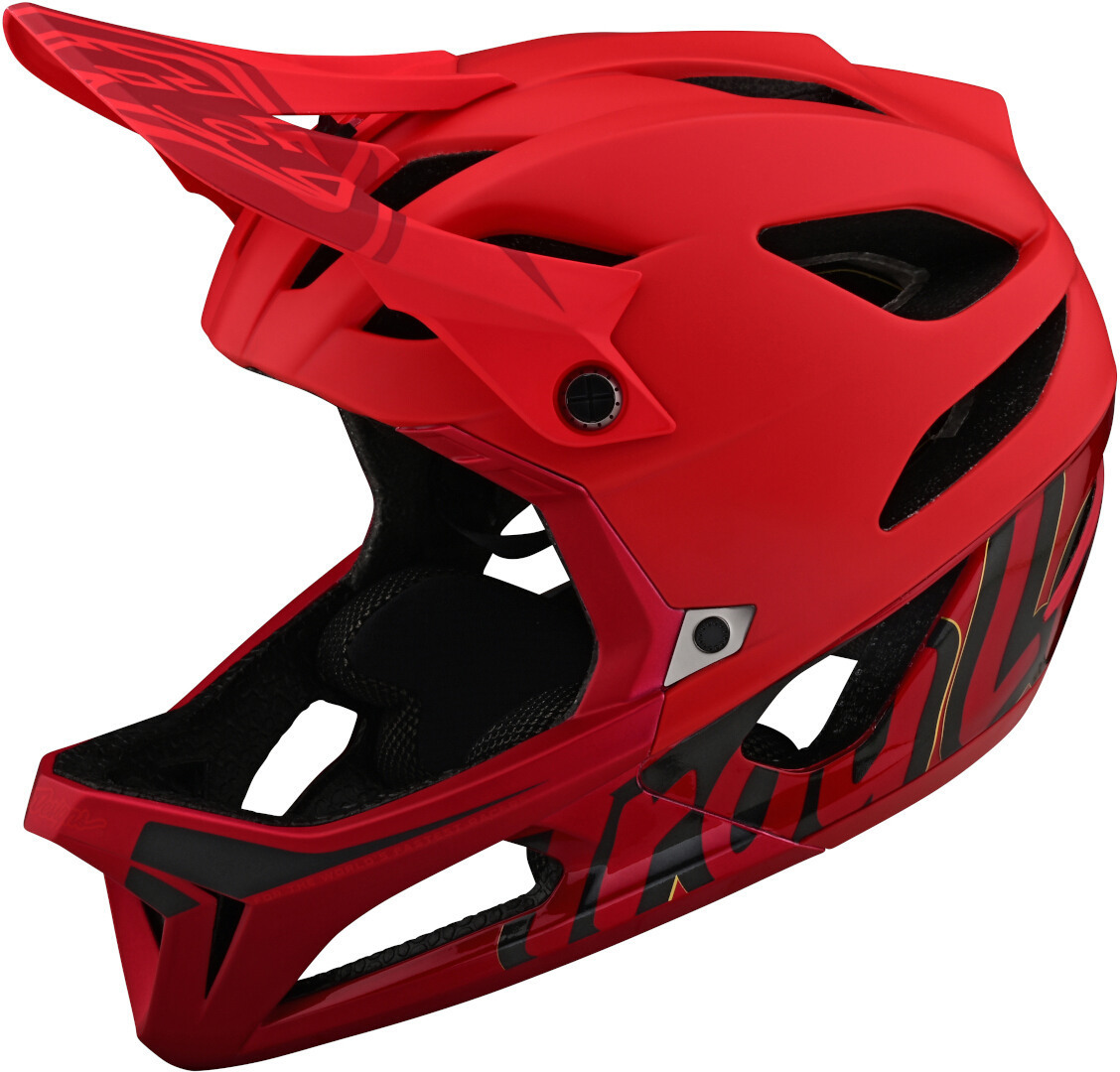 цена Troy Lee Designs Stage MIPS Signature Шлем для скоростного спуска, красный