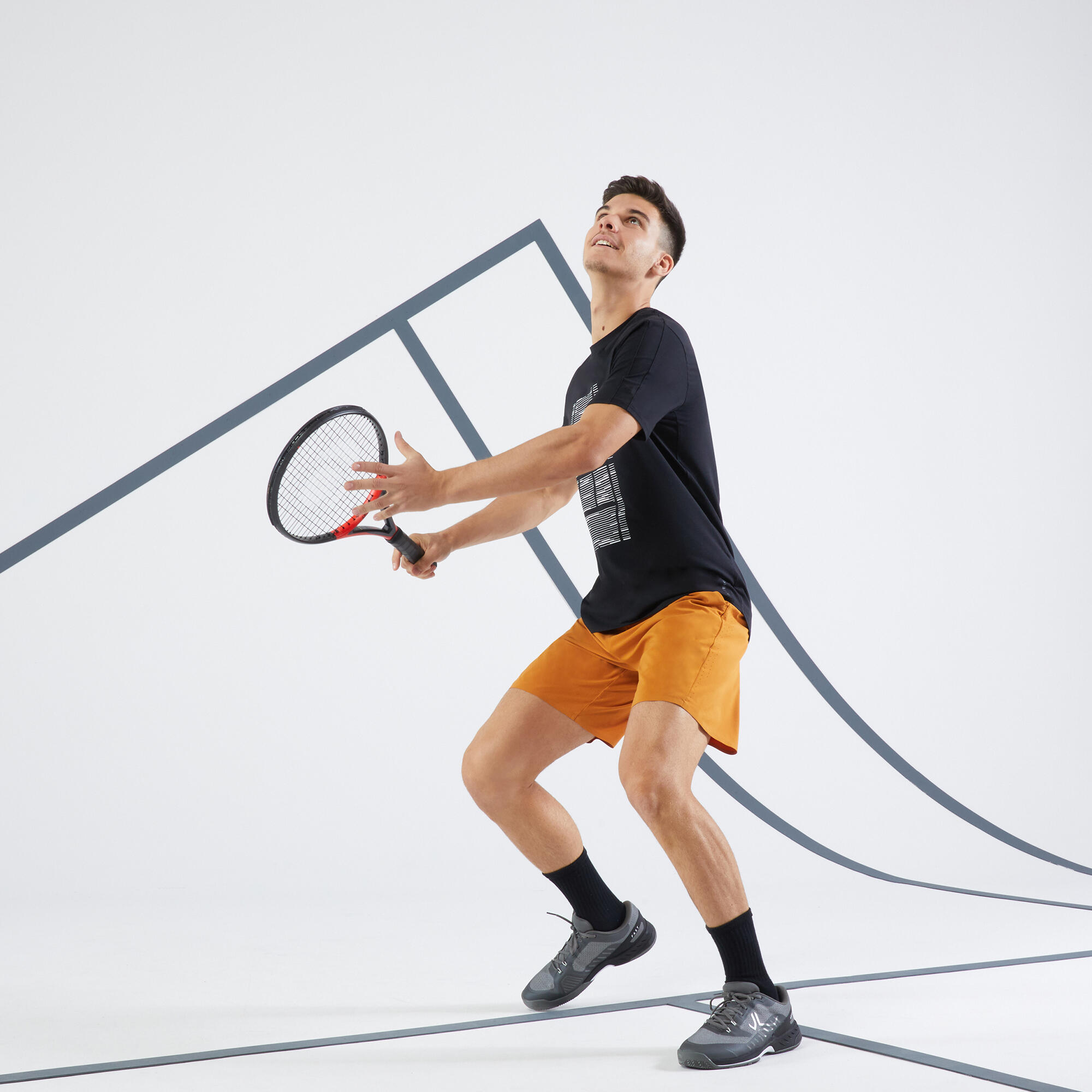 Мужские теннисные шорты - Сухие белые ARTENGO, яичная скорлупа
