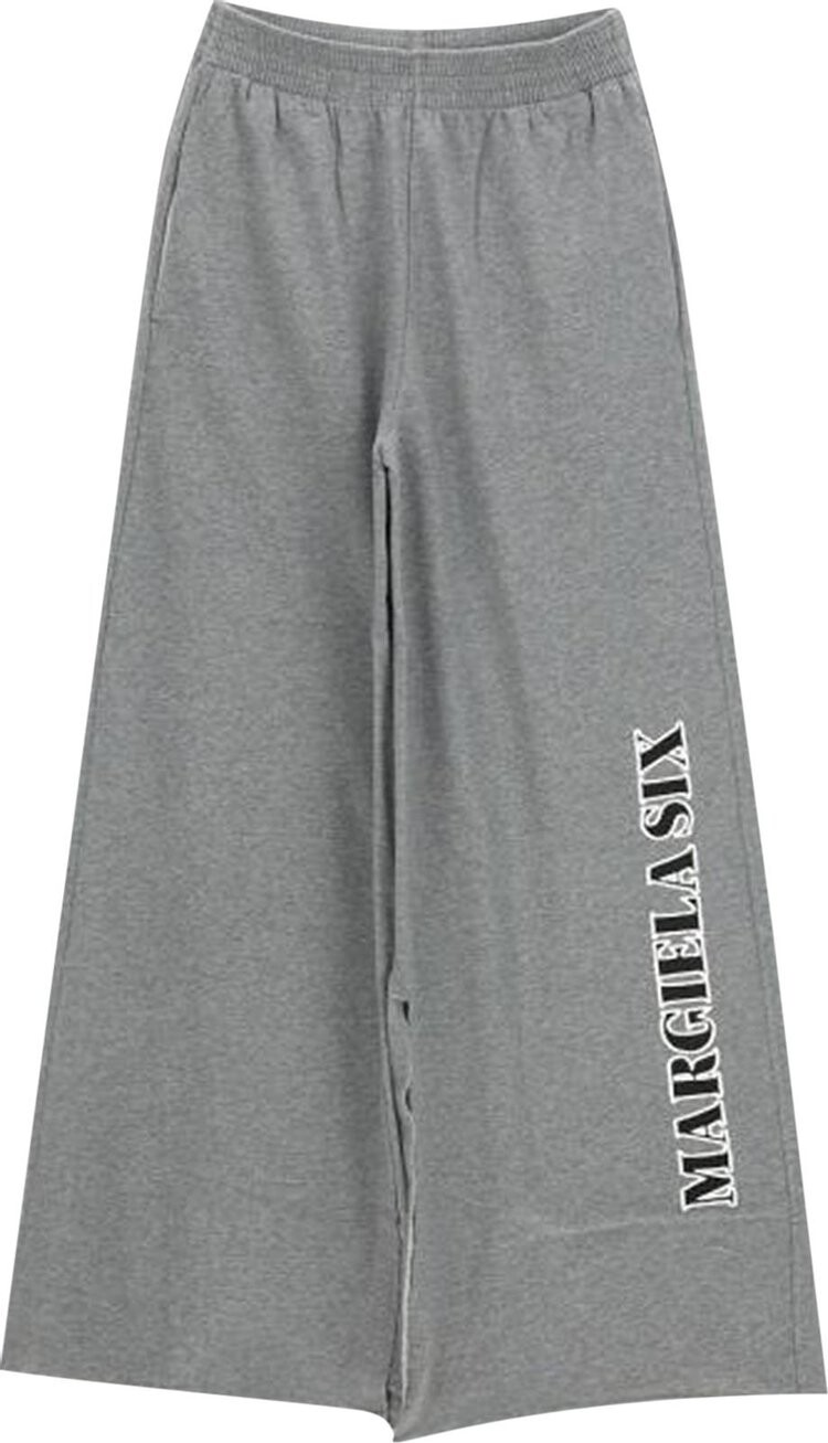 

Брюки MM6 Maison Margiela Flare Leg Pants Dark Grey Melange, серый