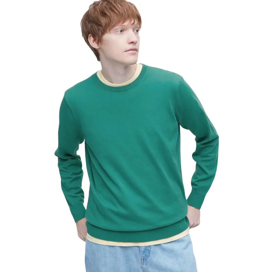 

Джемпер Uniqlo Cotton Washable, зеленый