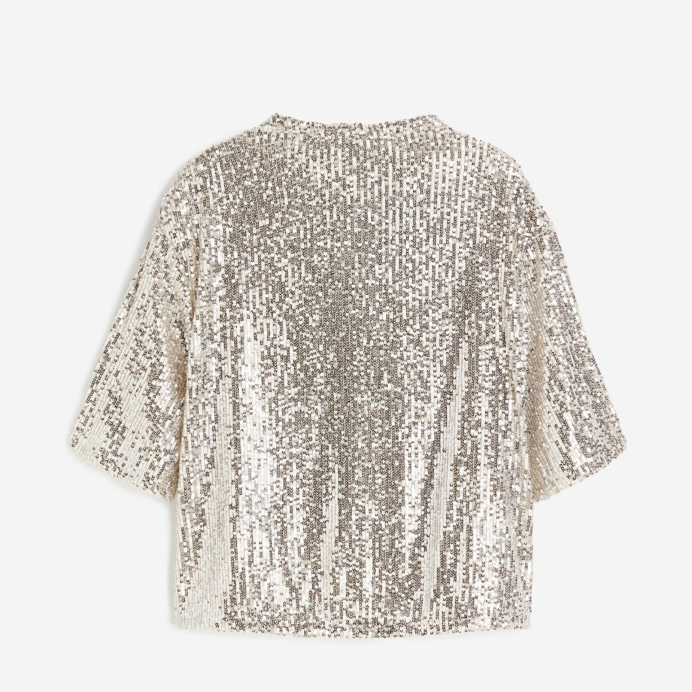 

Топ H&M Sequined, светло-бежевый