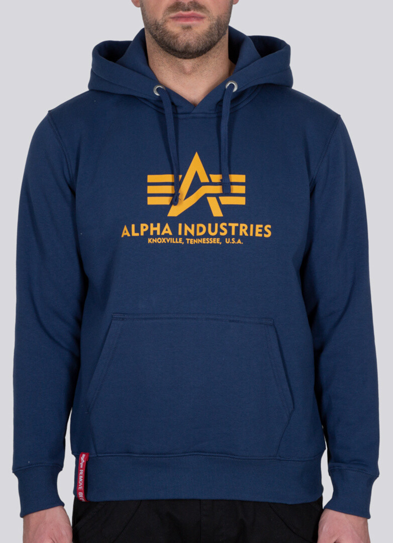 

Толстовка Alpha Industries Basic мужская, сине-желтая