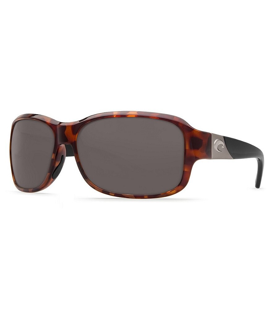 Поляризованные прямоугольные солнцезащитные очки Costa Inlet, коричневый