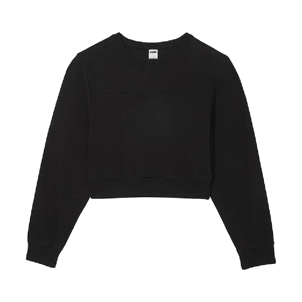 

Свитшот Victoria's Secret Pink Ivy Fleece Yoke Seam Crew, черный