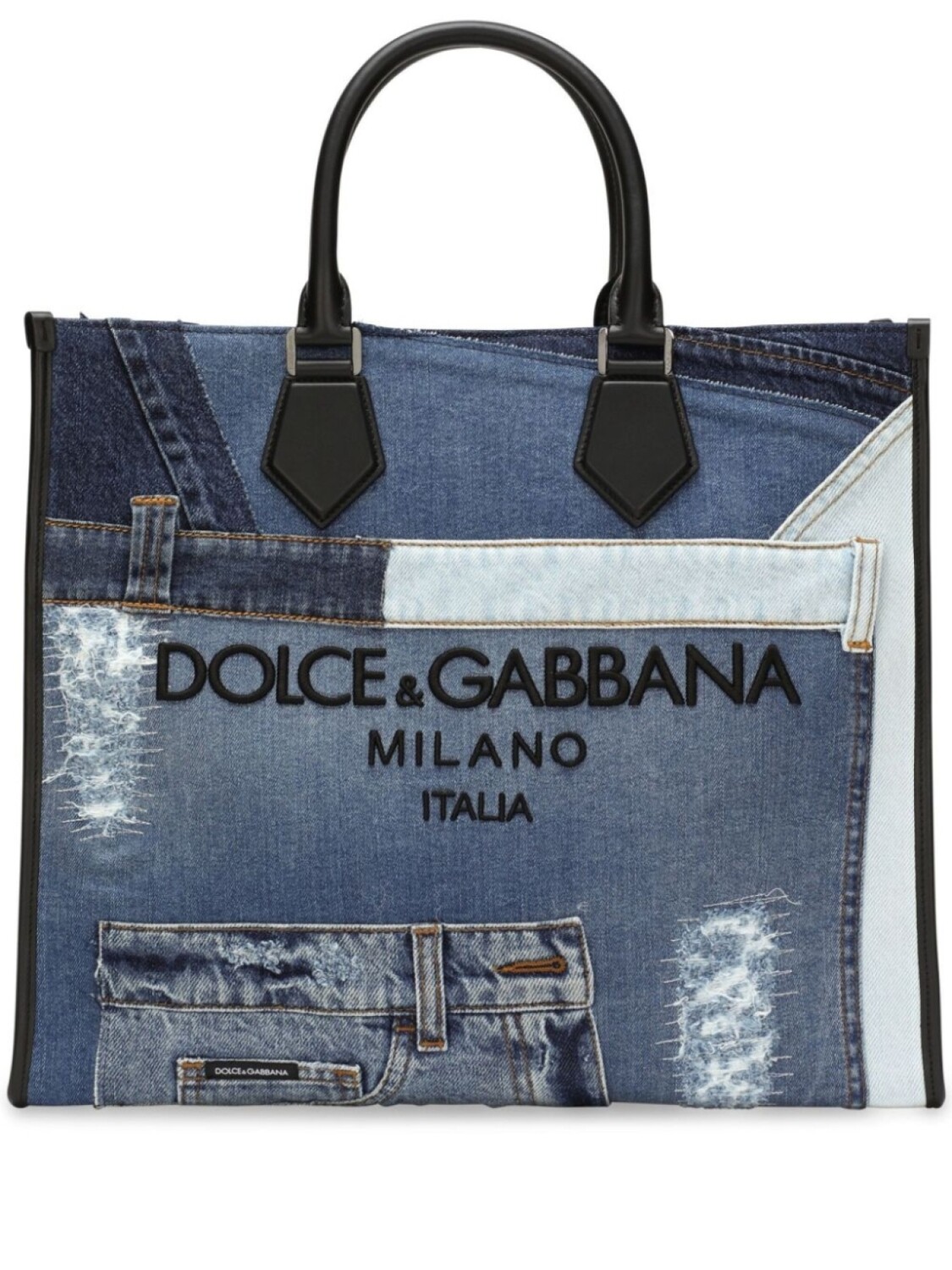 

Dolce & Gabbana сумка-тоут с вышитым логотипом, синий