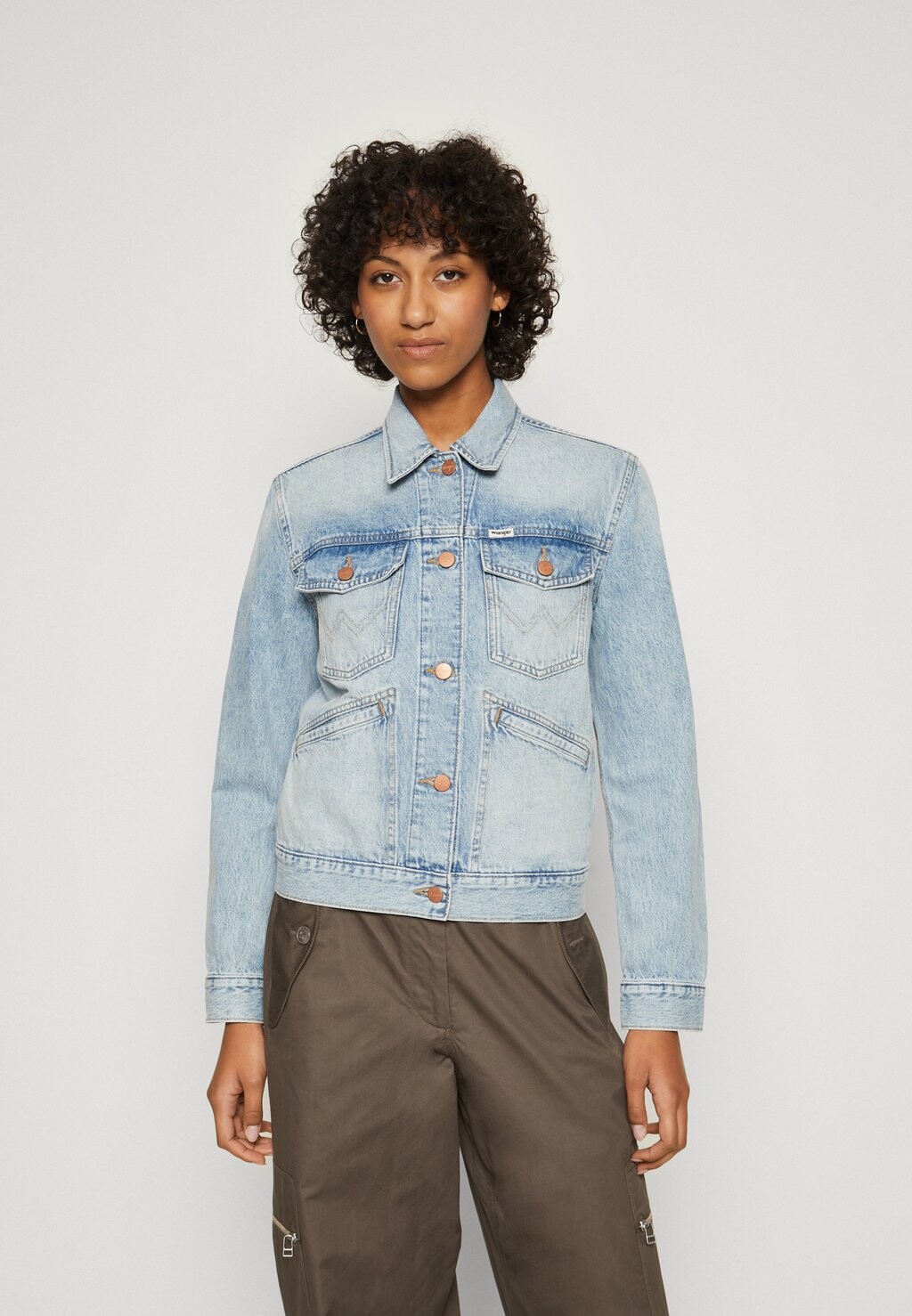 

Джинсовая куртка Wrangler, серо-синий