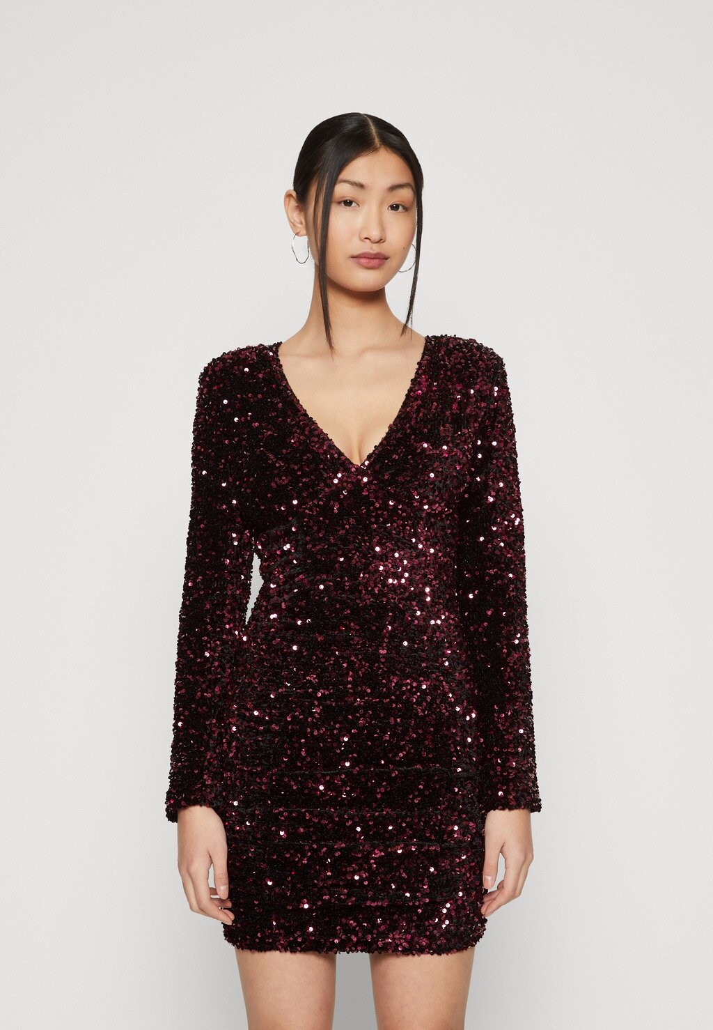 Платье из джерси SEQUIN DRESS Gina Tricot, цвет burgundy