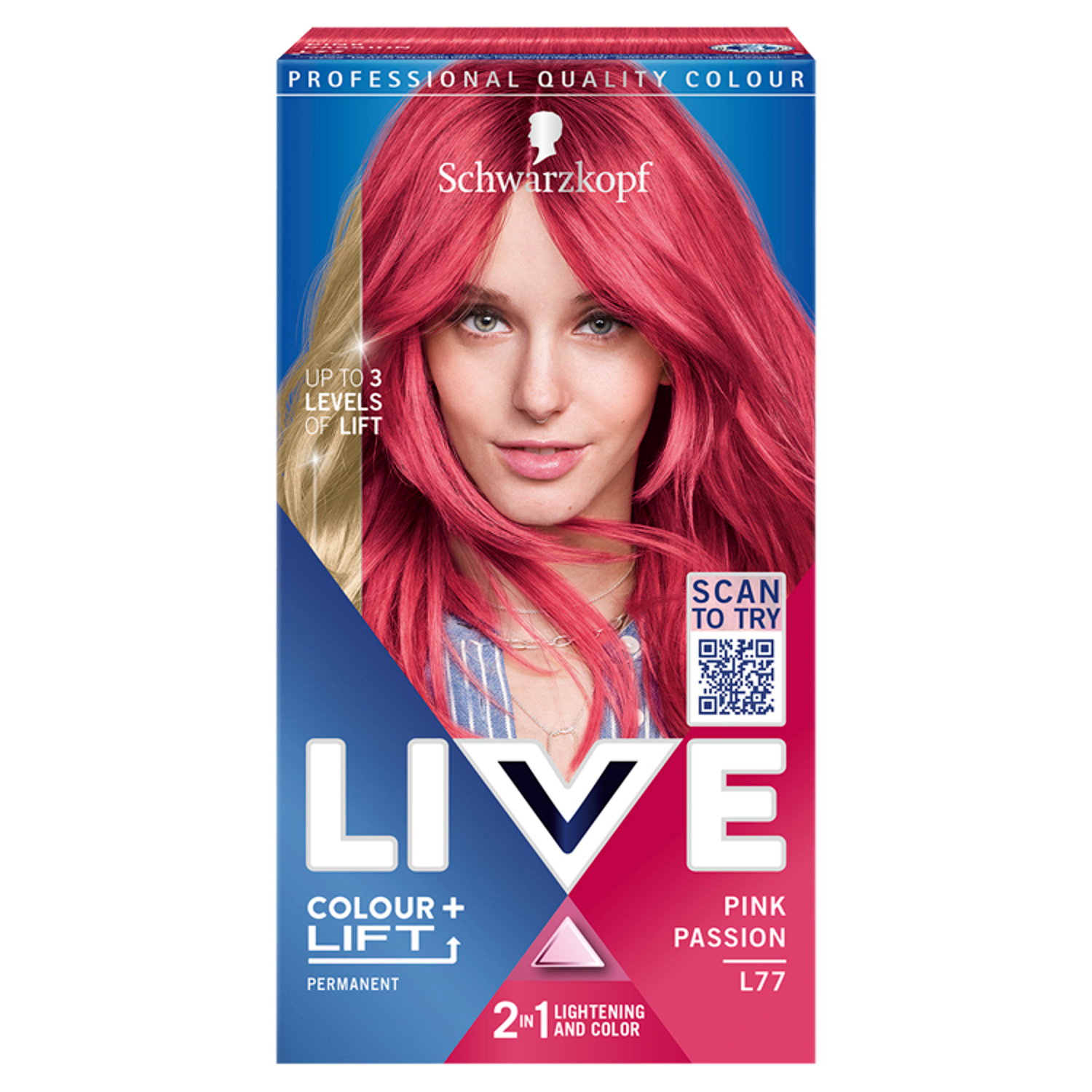 Schwarzkopf Colour+Lift L77 Pink Passion краска для волос l77 осветляющая и  окрашивающая розовая страсть, 1 упаковка – купить с доставкой из-за рубежа  через платформу «CDEK.Shopping»