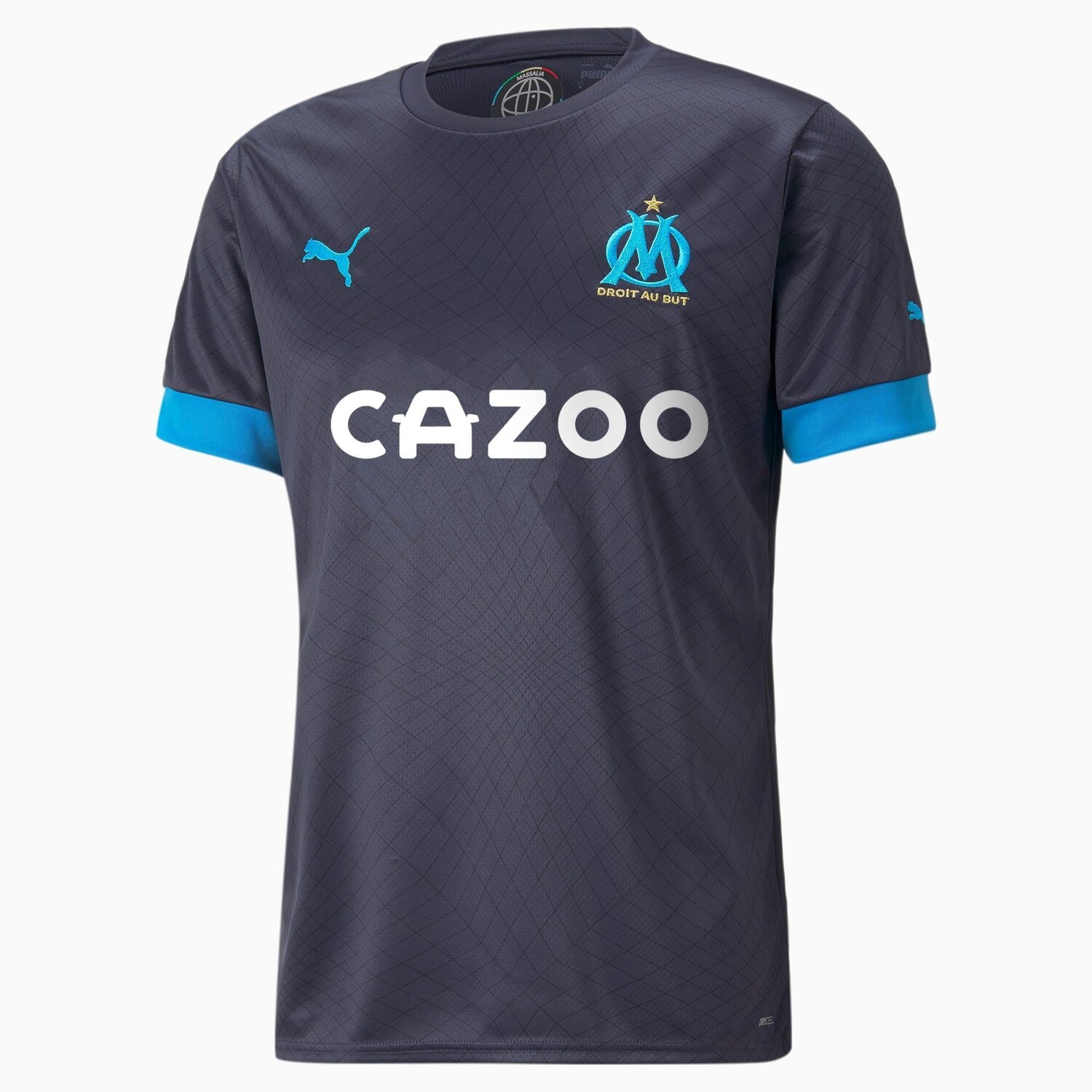 

Гостевая футболка детская Olympique Marseille 2022/23 PUMA, черный/черный/синий