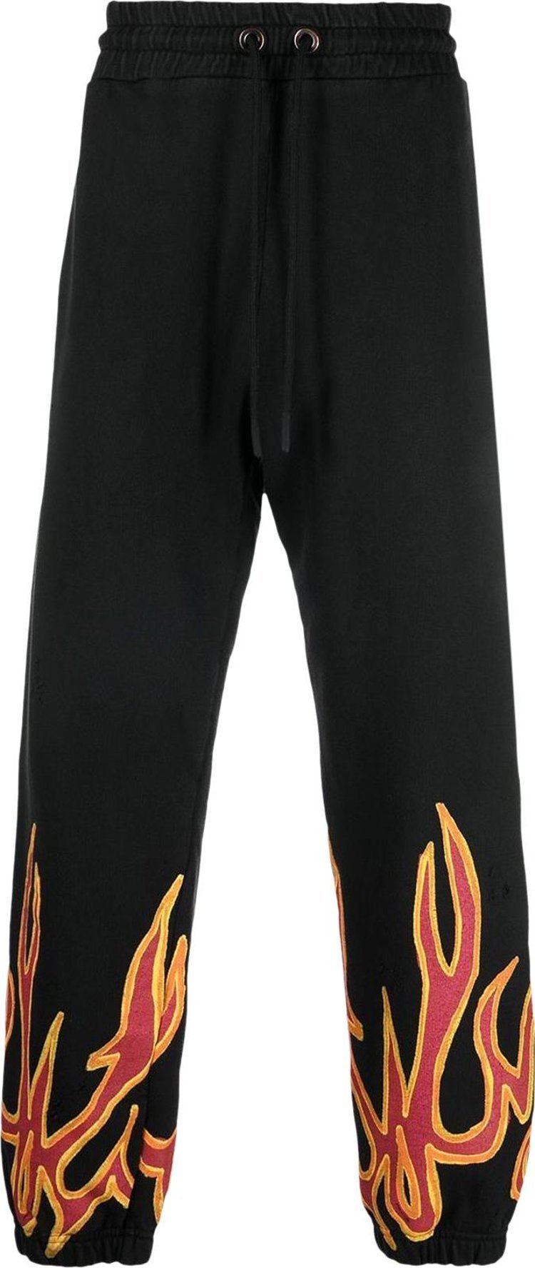 Спортивные брюки Palm Angels GD Graffiti Flames Sweatpants 'Black/Red', черный - фото