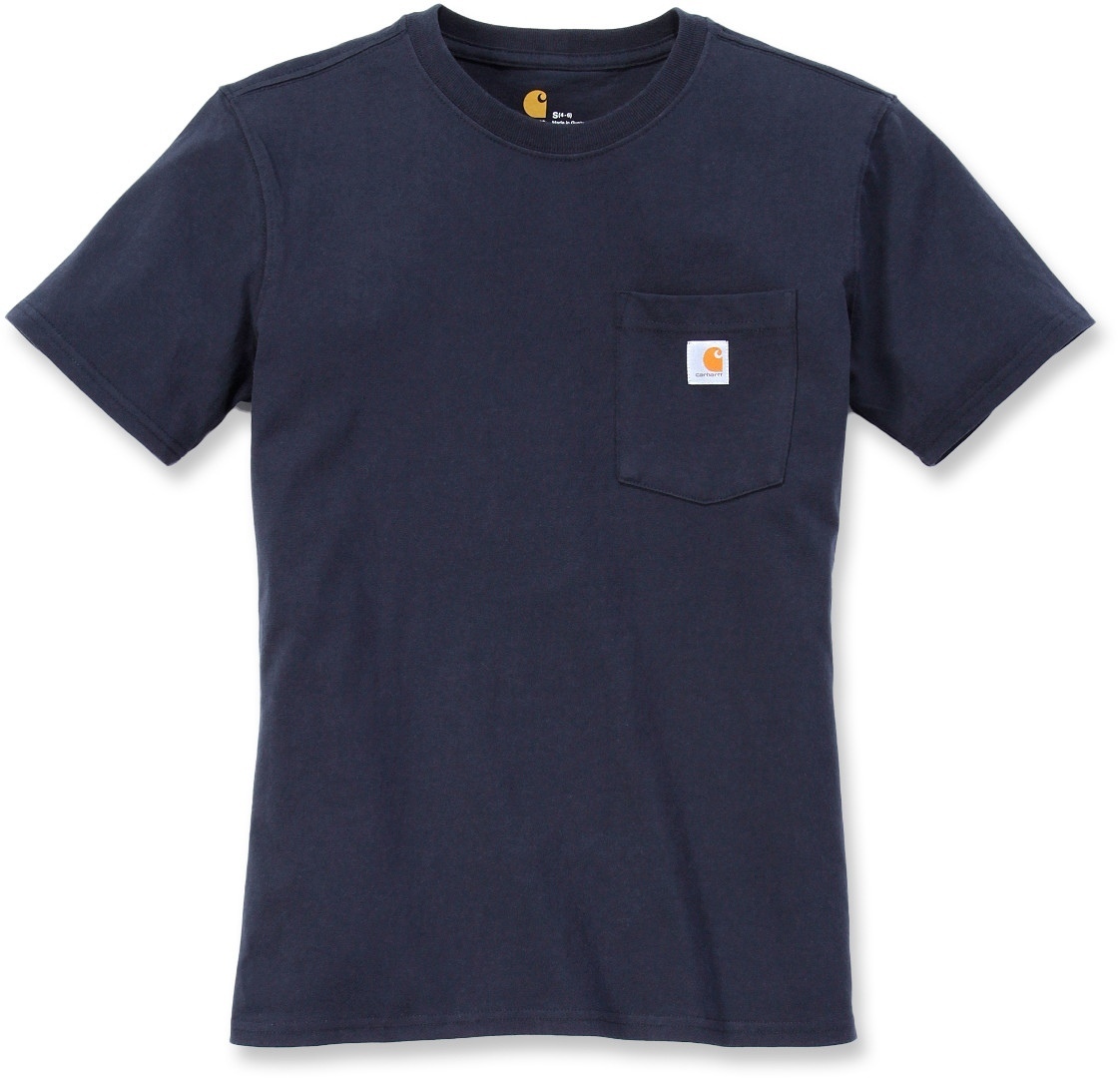 Футболка женская Carhartt Workwear Pocket, темно-синий женская футболка для байкера s темно синий