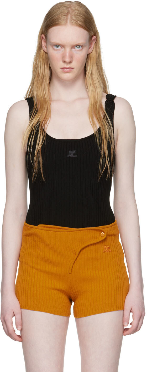 

Черное боди из вискозы Courrèges