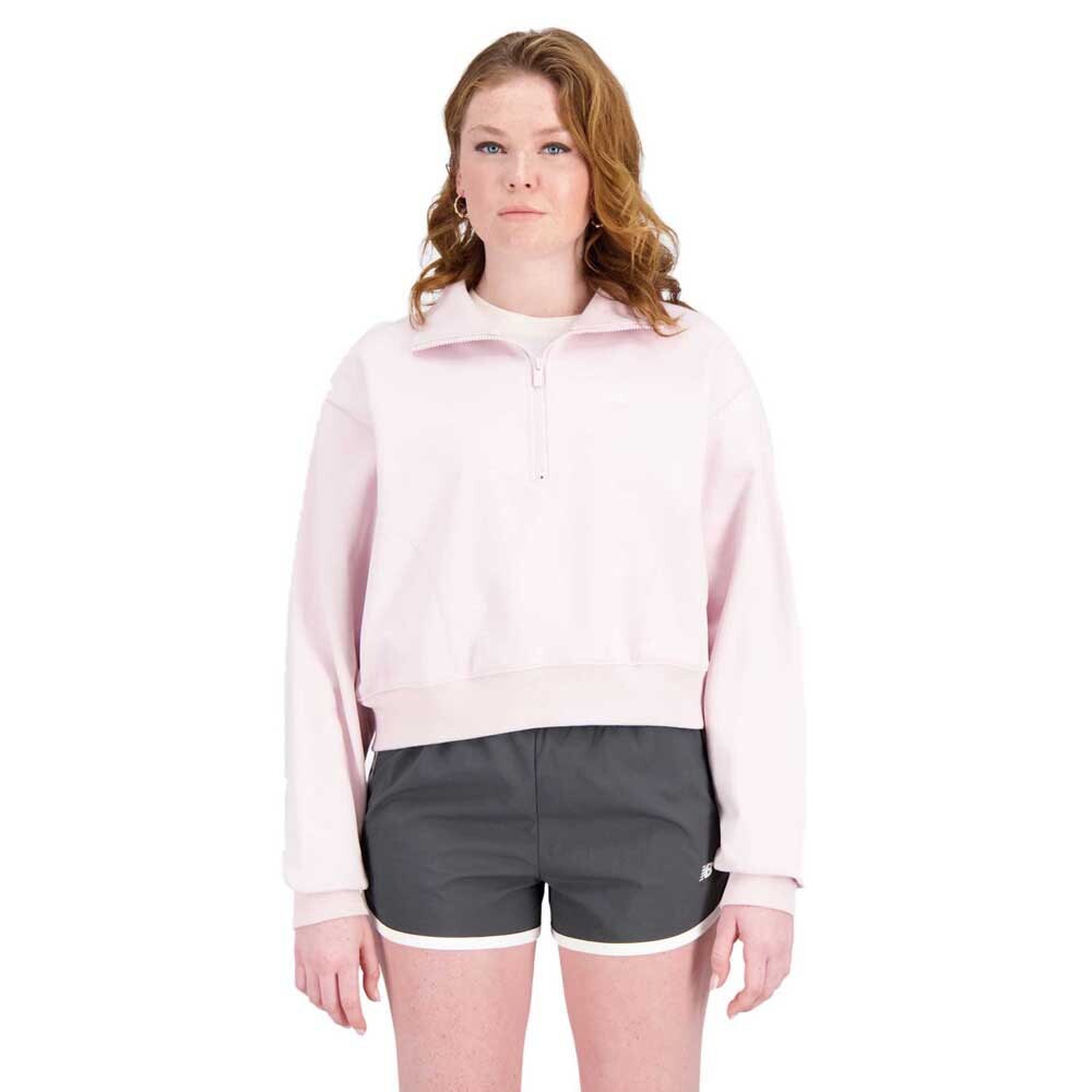 

Толстовка New Balance Athletics Remastered French Terry Half Zip, розовый