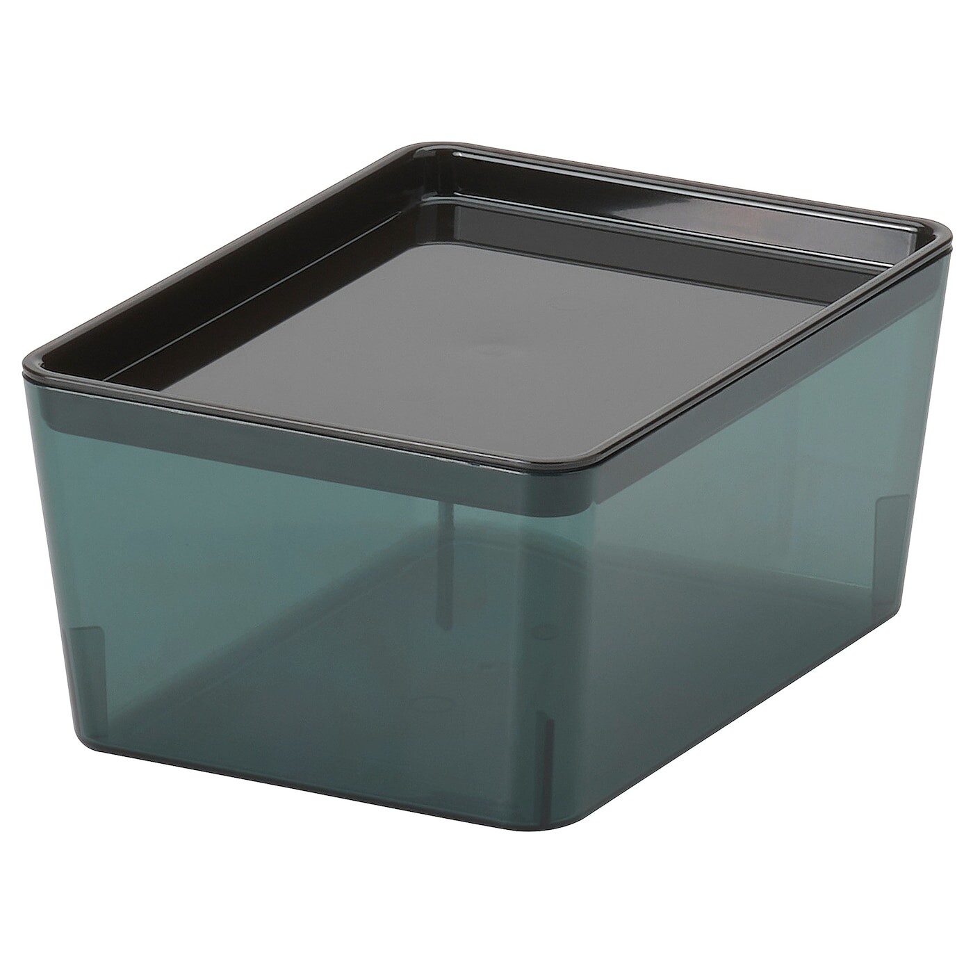 

KUGGIS КУГГИС Контейнер с крышкой, прозрачный черный, 13x18x8 см IKEA