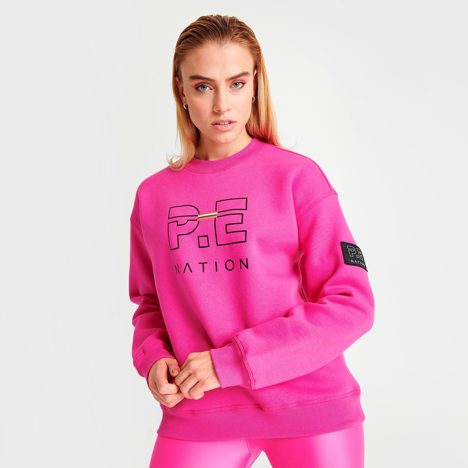 Женская толстовка P.E Nation Full Start с круглым вырезом Asics, розовый