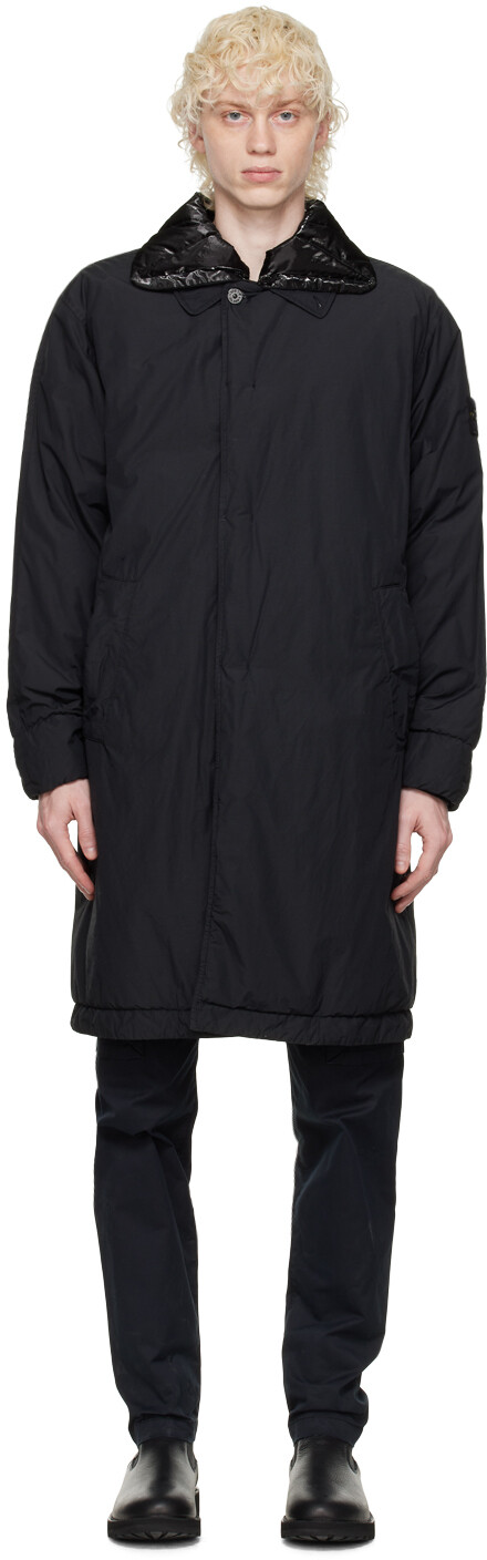 

Черный пуховик Naslan Stone Island
