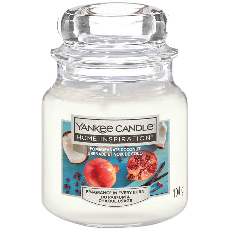 Yankee Candle Home Inspiration Pomegranate Coconut маленькая ароматическая свеча, 104 г свеча ароматическая yankee candle exotic acai bowl 104 мл