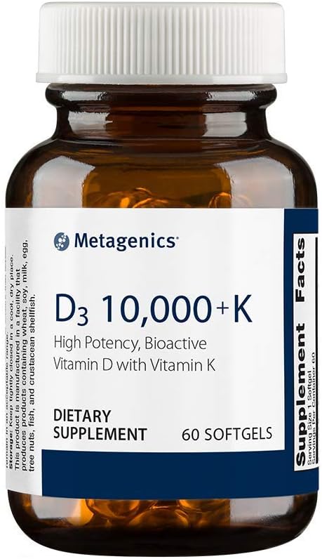 Витамин D3 10 000 МЕ с витамином K2 Metagenics, 60 шт.