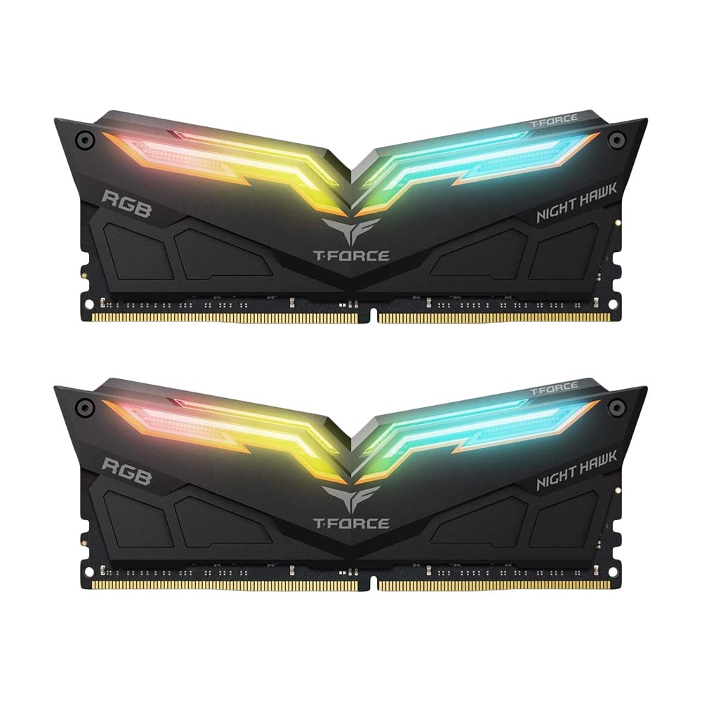 

Оперативная память Team Group T-Force Night Hawk RGB 16 Гб (2х8), DIMM DDR4, 3600 МГц, TF1D416G3600HC18JDC01