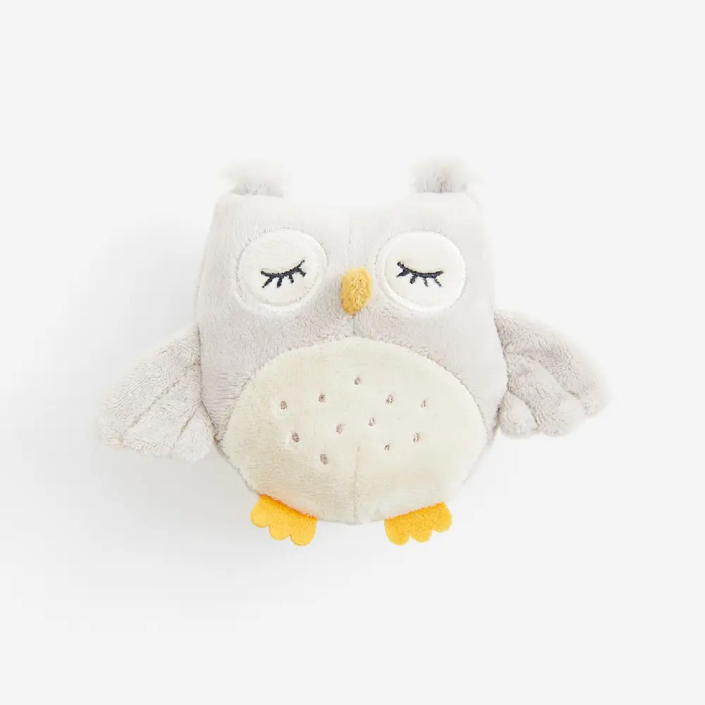 

Мягкая погремушка H&M Home Oowl, светло-серый