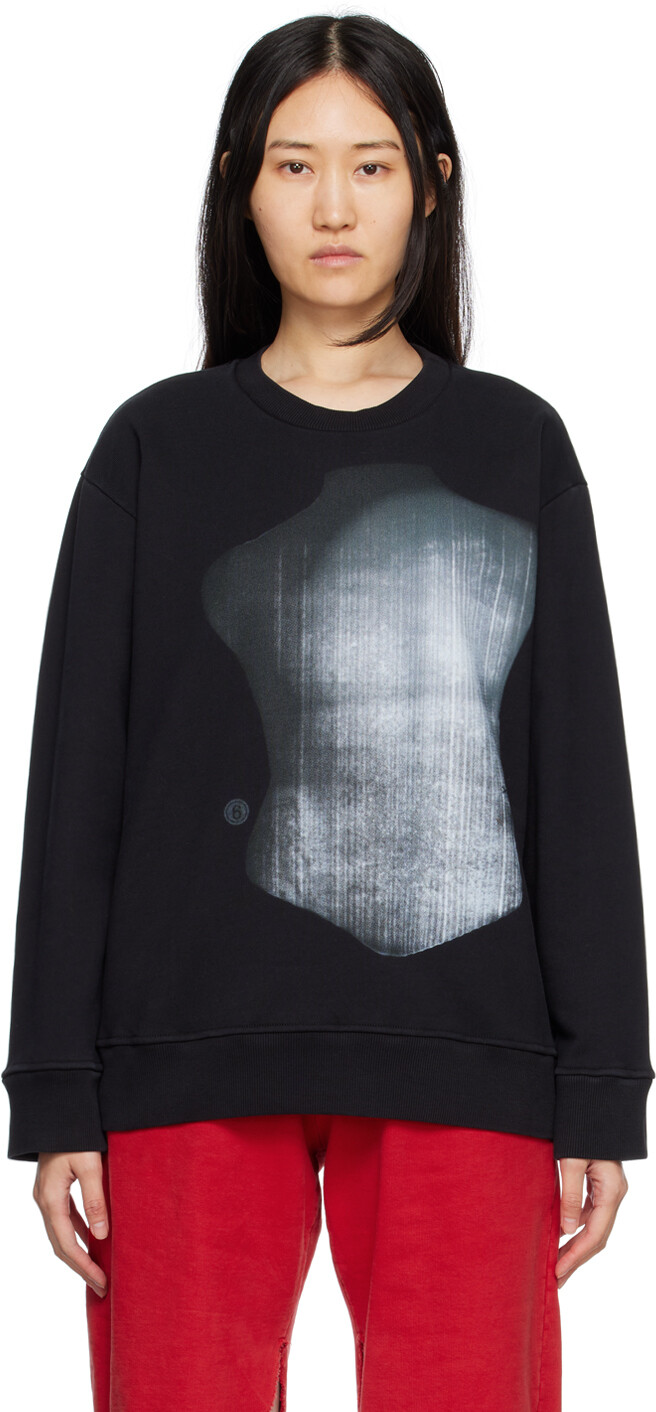 

Черный свитшот с рисунком MM6 Maison Margiela
