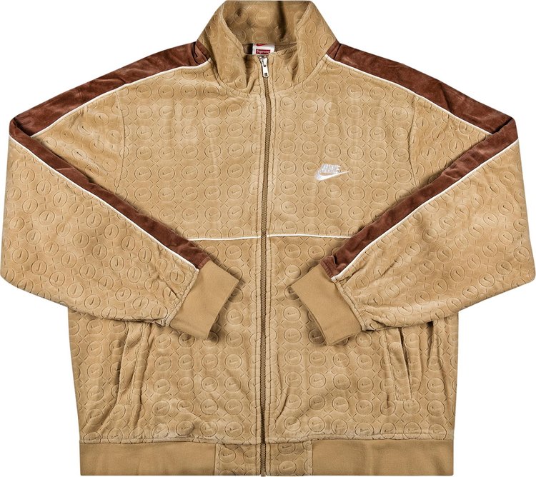 Куртка Supreme x Nike Velour Track Jacket 'Tan', загар брюки supreme x nike velour track pant tan загар