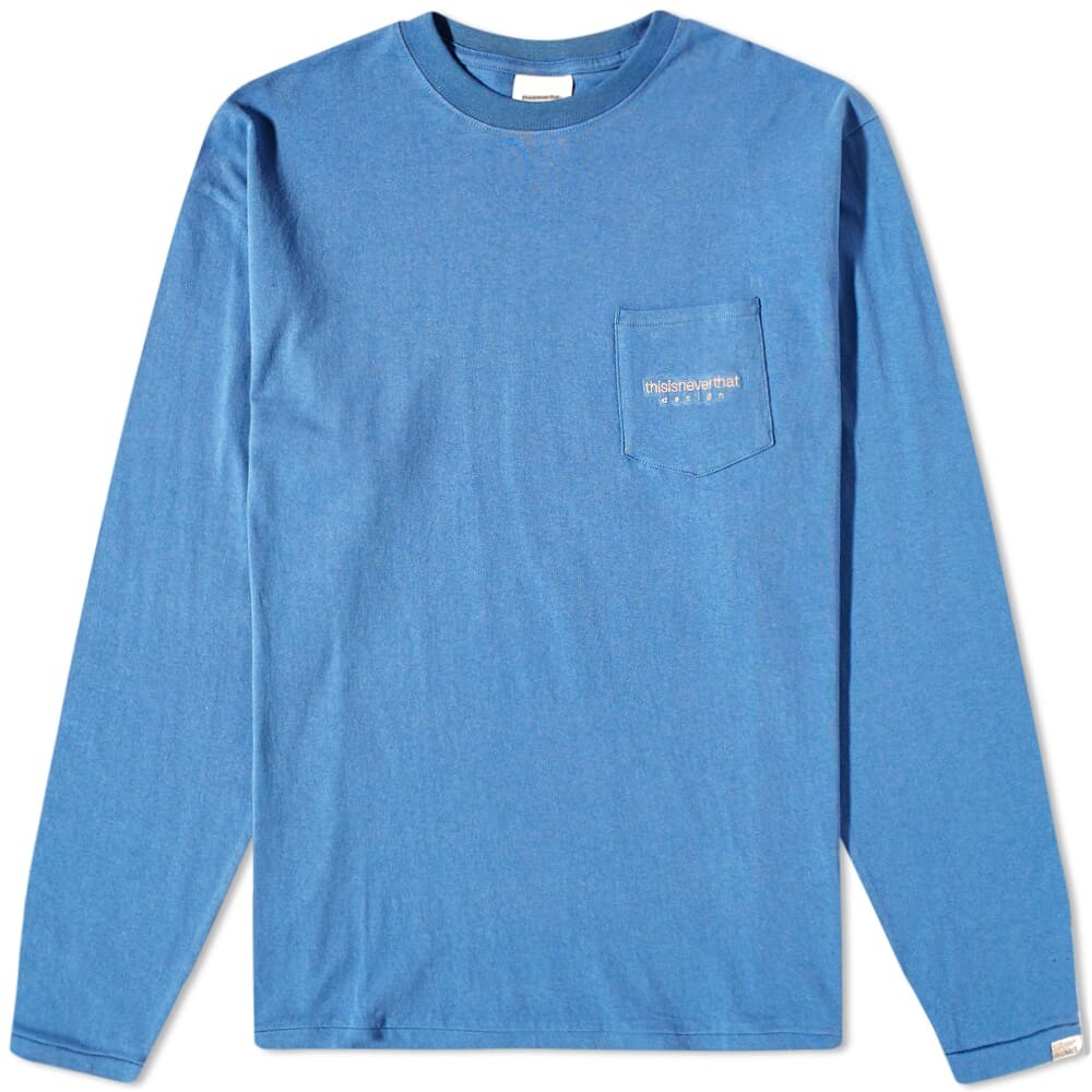 

Футболка thisisneverthat Long Sleeve L-Logo Pocket Tee, Синий